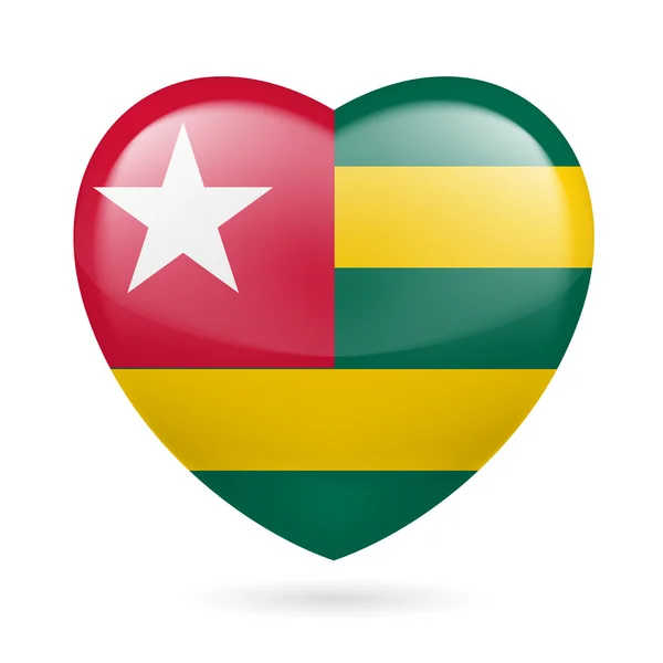 Heart icon of Togo — Stock Vector