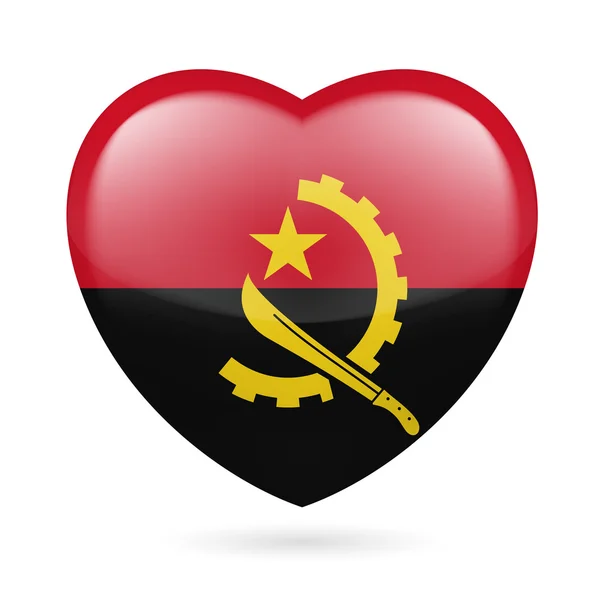 Heart icon of Angola — Stock Vector