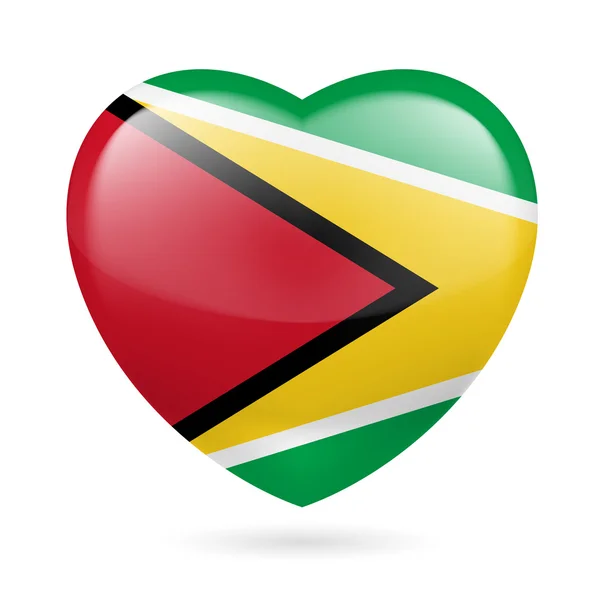 Heart icon of Guyana — Stock Vector