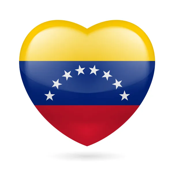 Icono del corazón de Venezuela — Vector de stock