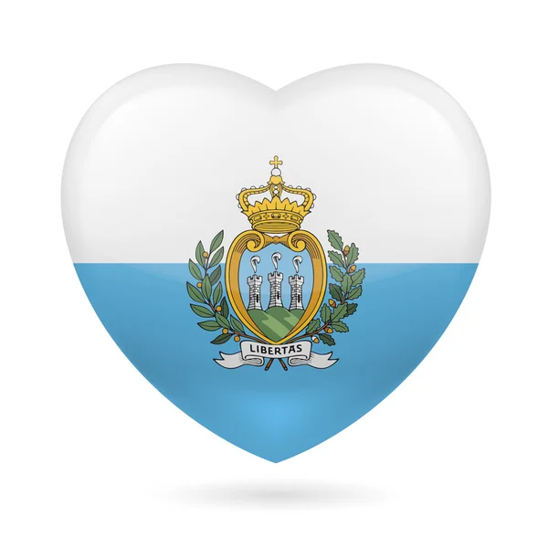 Heart icon of San Marino — Stock Vector