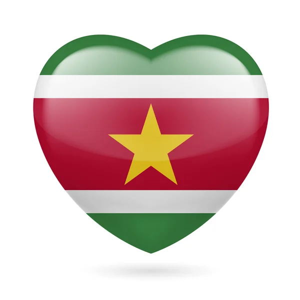 Ícone do coração do Suriname — Vetor de Stock