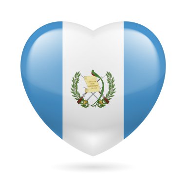 Heart icon of Guatemala clipart