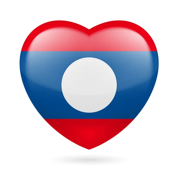 Icono del corazón de Laos — Archivo Imágenes Vectoriales