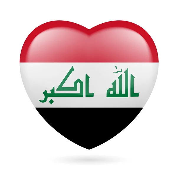 Icono del corazón de Irak — Vector de stock