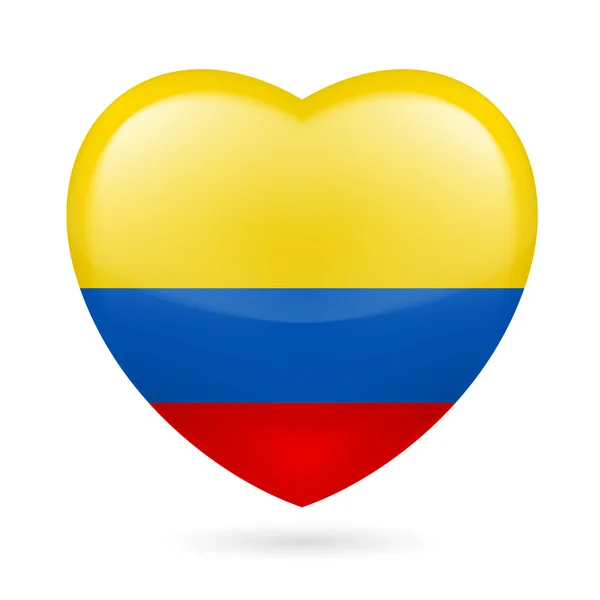 Icono del corazón de Colombia — Vector de stock