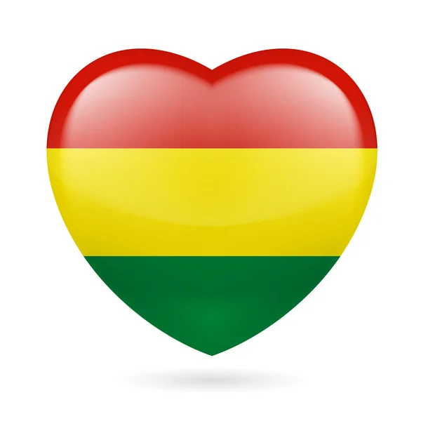 Heart icon of Bolivia — Stock Vector