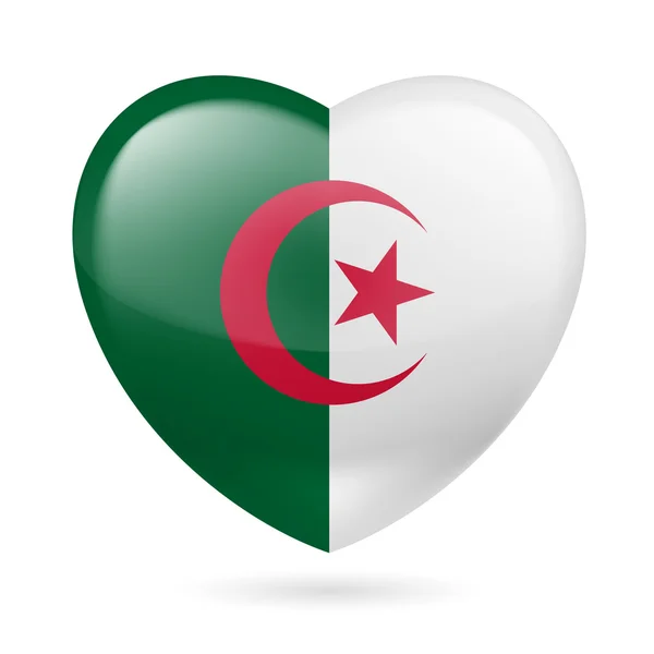 Heart icon of  Algeria — Stock Vector