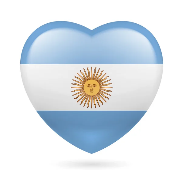 Heart icon of Argentina — Stock Vector