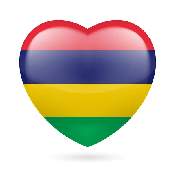 Heart icon of Mauritius — Stock Vector