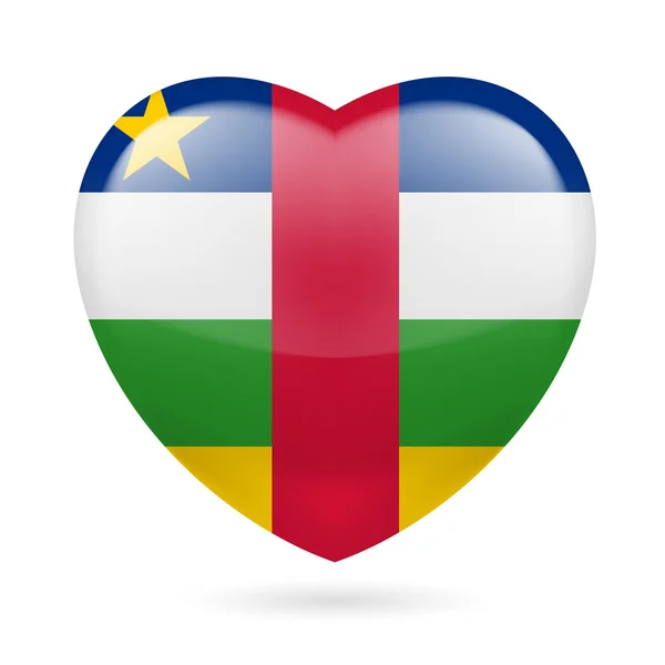 Hjärta ikon av Centralafrikanska republiken — Stock vektor