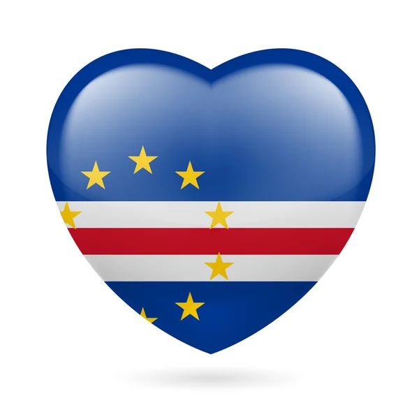 Icona del cuore di Capo Verde — Vettoriale Stock