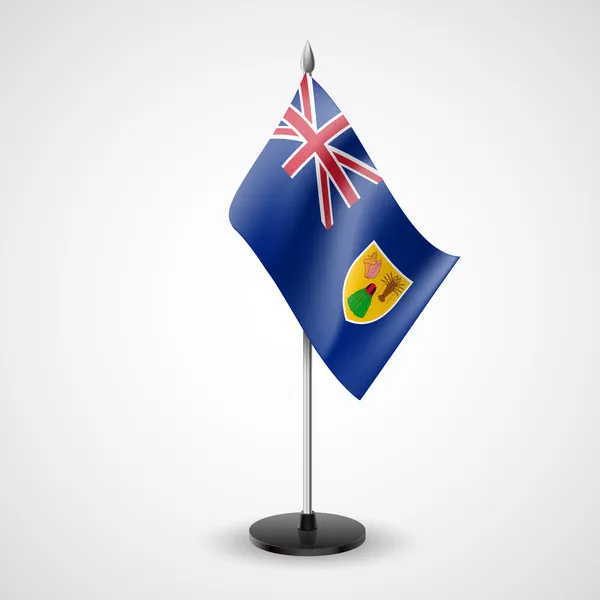 Bandeira da mesa das Ilhas Turcas e Caicos — Vetor de Stock
