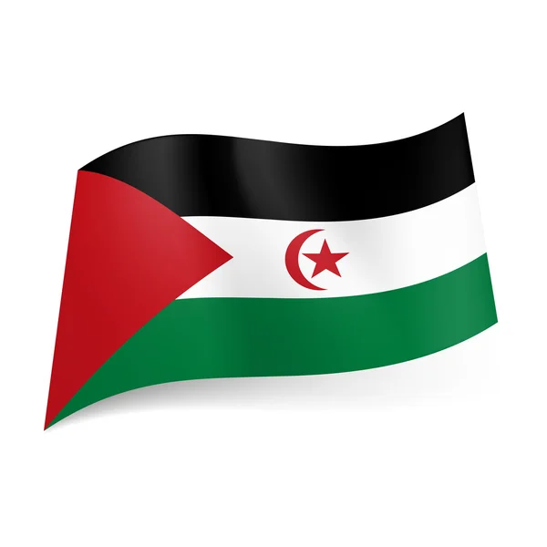 State flag of Sahrawi Arab Democratic Republic — Stock Vector