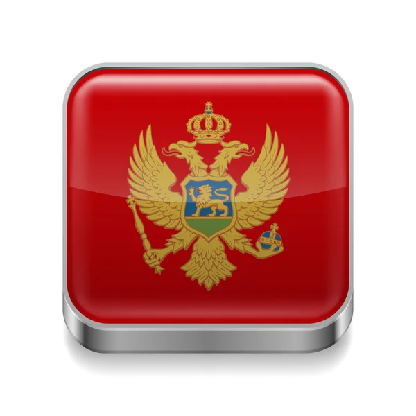Metal  icon of  Montenegro — Stock Vector