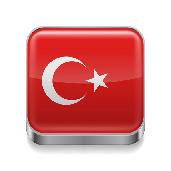 Metal  icon of Turkey — Stock Vector