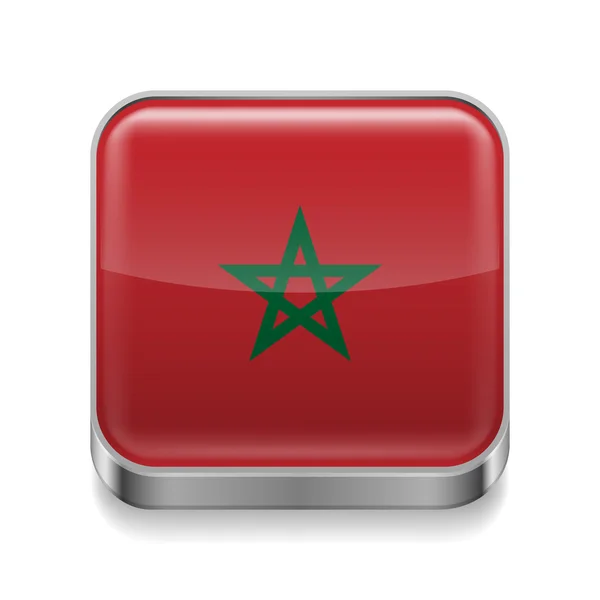 Металлическая икона Марокко — стоковый вектор