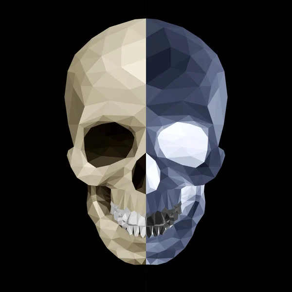 Crystal skull in two colors — Stock Illustration Crystal skull in two colors Stock Illustration