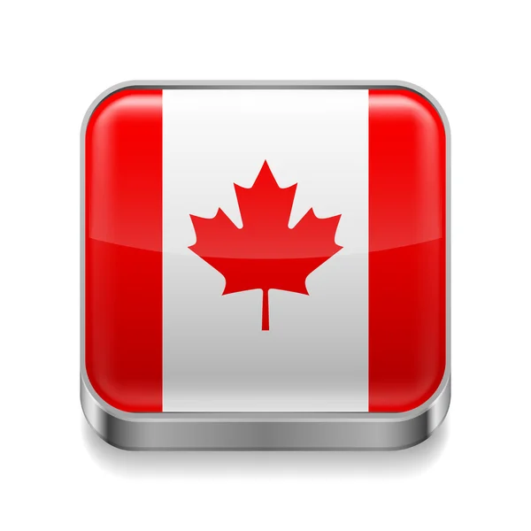 Metal  icon of Canada — Stock Vector