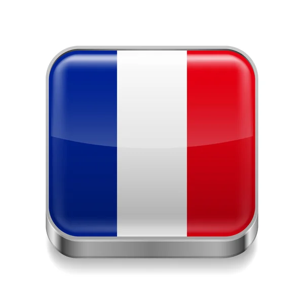 Icône métallique de France — Image vectorielle