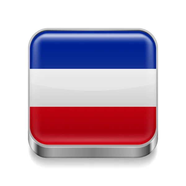 Icône métallique de Yougoslavie — Image vectorielle