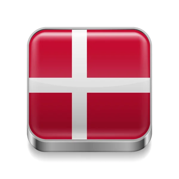 Metalen pictogram van Denemarken — Stockvector