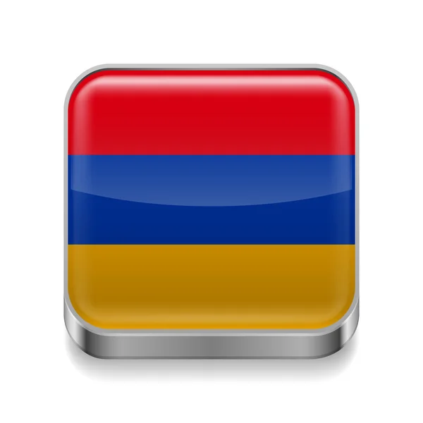 Icona in metallo dell'Armenia — Vettoriale Stock