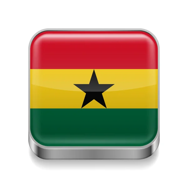 Metal  icon of Ghana — Stock Vector