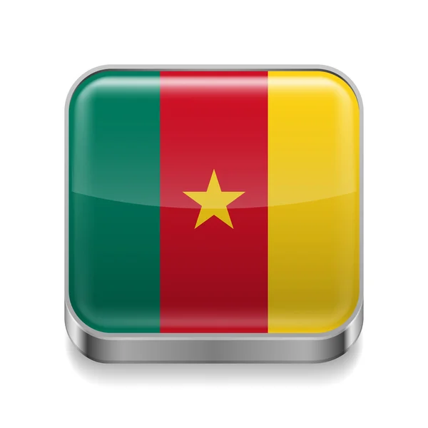 Metall ikon i Kamerun — Stock vektor