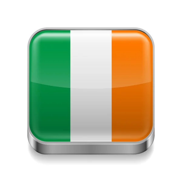 Ícone de metal da Irlanda —  Vetores de Stock