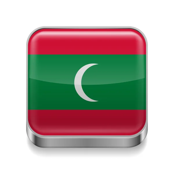 Metal  icon of Maldives — Stock Vector