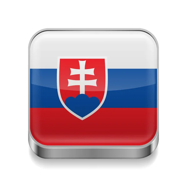 Ikona metalu Słowacji — Wektor stockowy