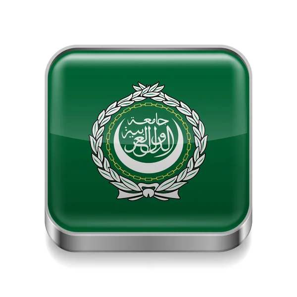 Icona in metallo della Lega Araba — Vettoriale Stock