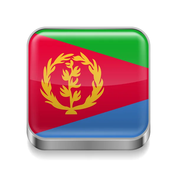 Metal  icon of Eritrea — Stock Vector