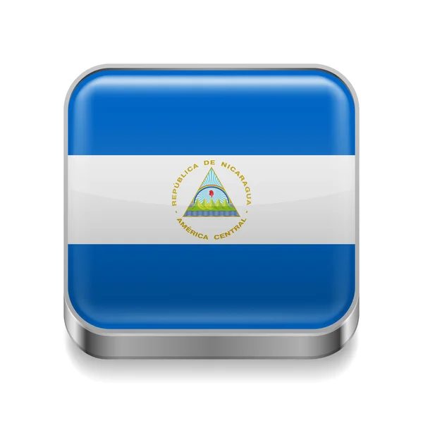 Metal  icon of Nicaragua — Stock Vector