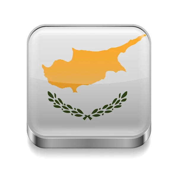 Icône métallique de Chypre — Image vectorielle