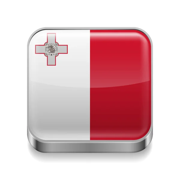 Ikon logam Malta - Stok Vektor