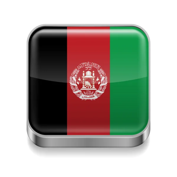 Metal  icon of Afghanistan — Stock Vector