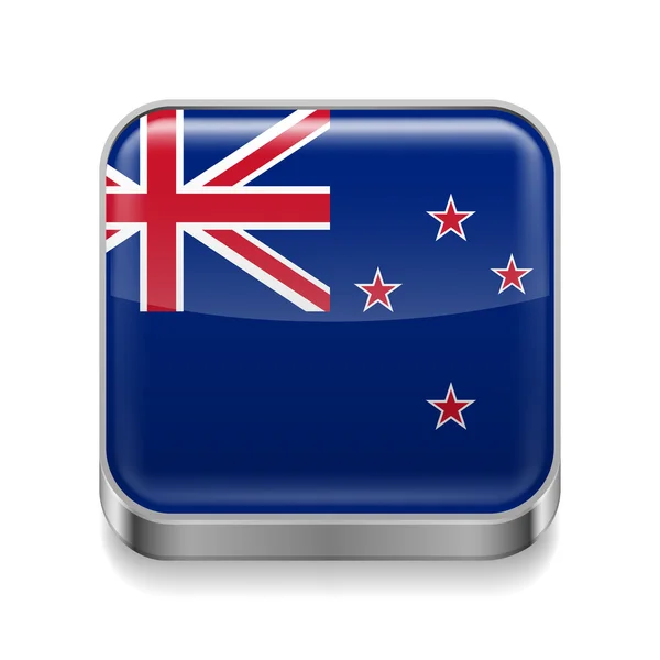 Metal  icon of New Zealand — Stock Vector
