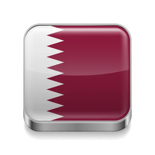 Metall ikon av qatar — Stock vektor