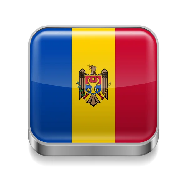 Μεταλλικά εικονίδιο της Μολδαβίας — Διανυσματικό Αρχείο