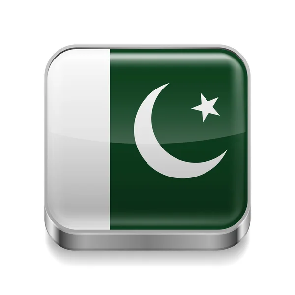 Metalen pictogram van pakistan — Stockvector