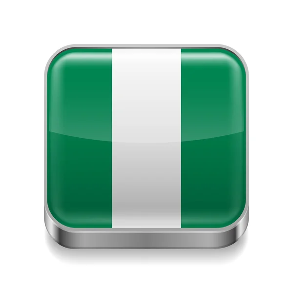 Metal  icon of Nigeria — Stock Vector