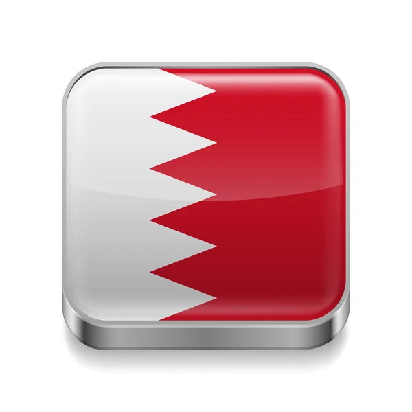 Metall ikon Bahrain — Stock vektor