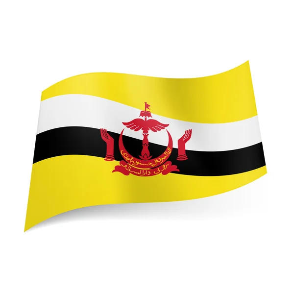Nationalflagge Bruneis — Stockvektor