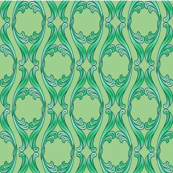 Green floral pattern — Stock Vector