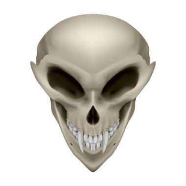 Skull of a mutant clipart