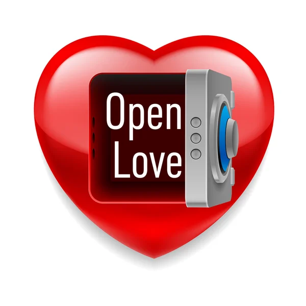 Open  Love image — Stock Vector