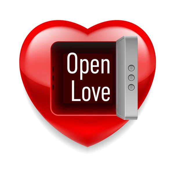 Open  Love image — Stock Vector