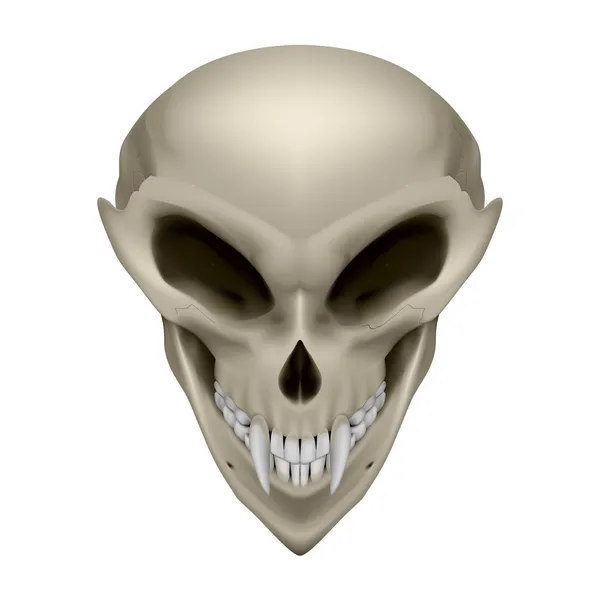 Cráneo de un mutante — Vector de stock